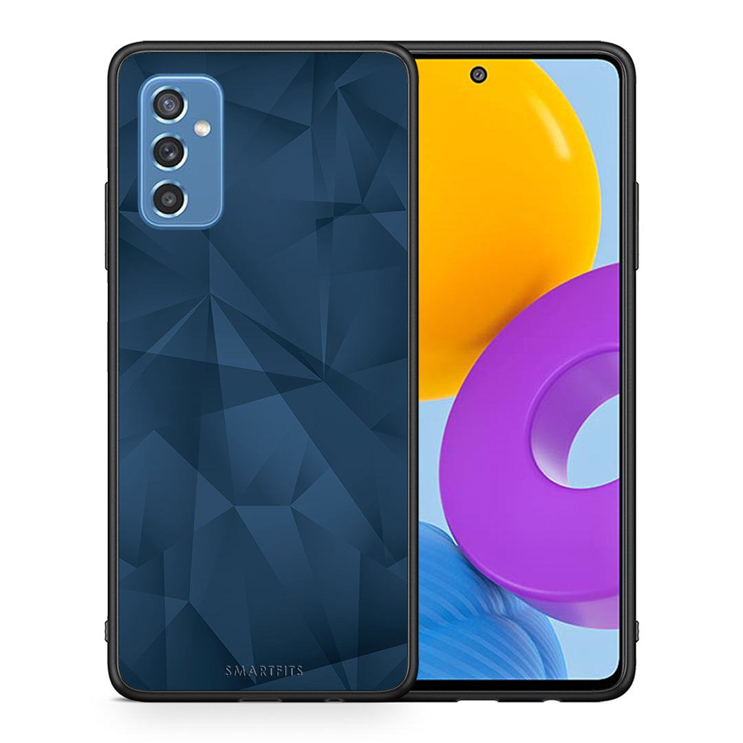 Θήκη Samsung M52 5G Blue Abstract Geometric από τη Smartfits με σχέδιο στο πίσω μέρος και μαύρο περίβλημα | Samsung M52 5G Blue Abstract Geometric case with colorful back and black bezels