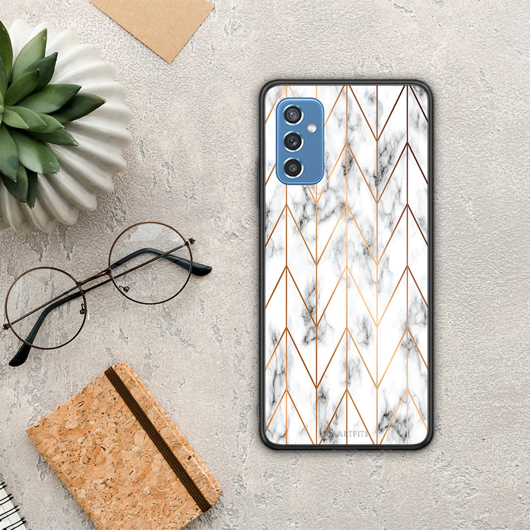 Marble Gold Geometric - Samsung Galaxy M52 5G θήκη