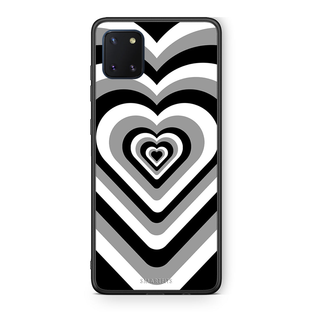 Samsung Note 10 Lite Black Hearts θήκη από τη Smartfits με σχέδιο στο πίσω μέρος και μαύρο περίβλημα | Smartphone case with colorful back and black bezels by Smartfits
