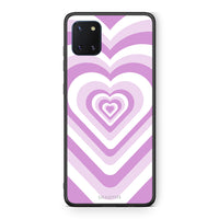 Thumbnail for Samsung Note 10 Lite Lilac Hearts θήκη από τη Smartfits με σχέδιο στο πίσω μέρος και μαύρο περίβλημα | Smartphone case with colorful back and black bezels by Smartfits