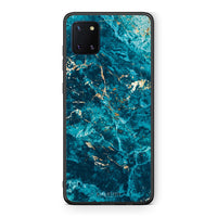 Thumbnail for Samsung Note 10 Lite Marble Blue θήκη από τη Smartfits με σχέδιο στο πίσω μέρος και μαύρο περίβλημα | Smartphone case with colorful back and black bezels by Smartfits