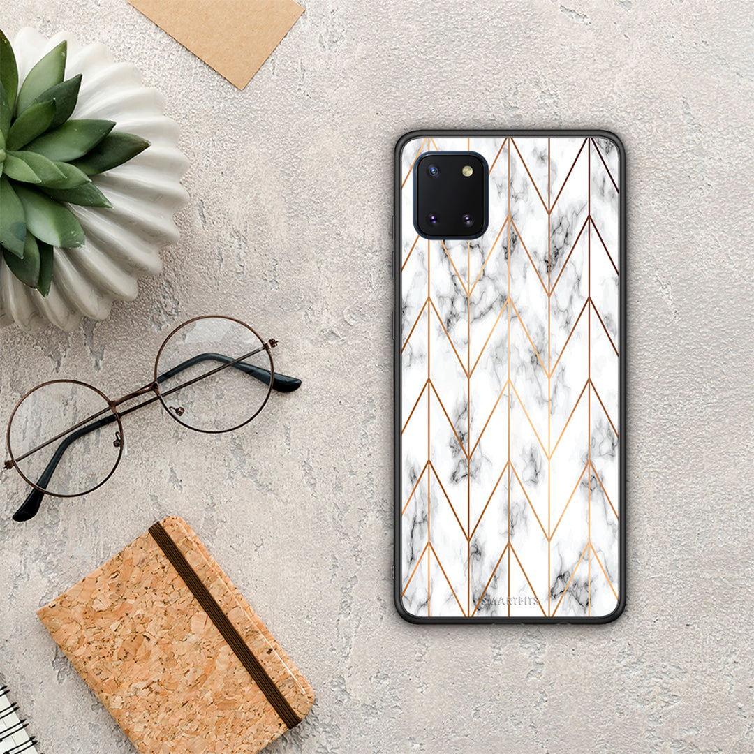 Marble Gold Geometric - Samsung Galaxy Note 10 Lite θήκη