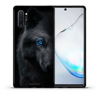 Thumbnail for Θήκη Samsung Note 10+ Dark Wolf από τη Smartfits με σχέδιο στο πίσω μέρος και μαύρο περίβλημα | Samsung Note 10+ Dark Wolf case with colorful back and black bezels