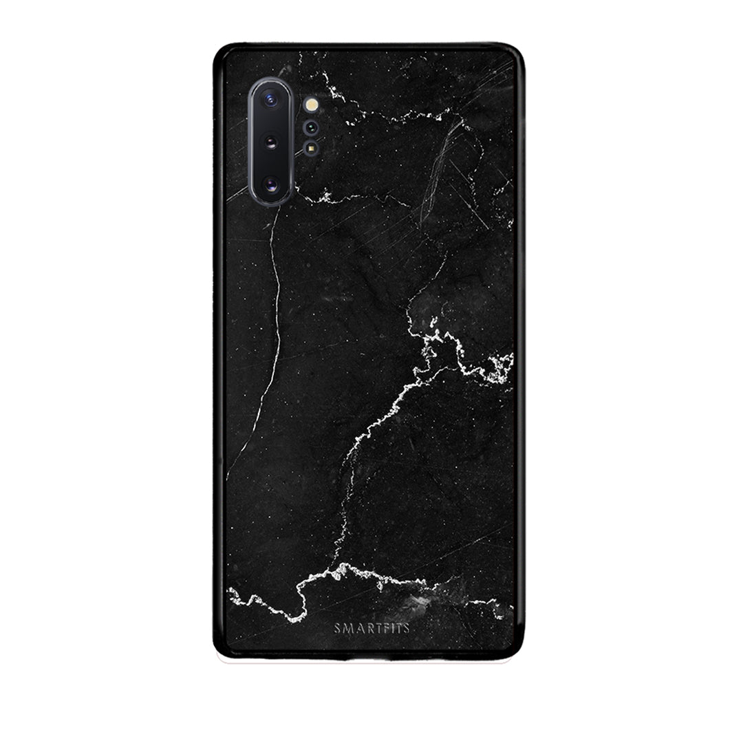 Samsung Note 10+ Marble Black θήκη από τη Smartfits με σχέδιο στο πίσω μέρος και μαύρο περίβλημα | Smartphone case with colorful back and black bezels by Smartfits