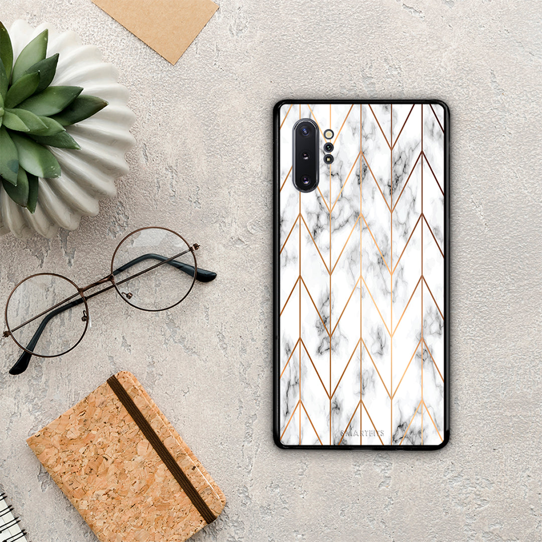 Marble Gold Geometric - Samsung Galaxy Note 10+ θήκη