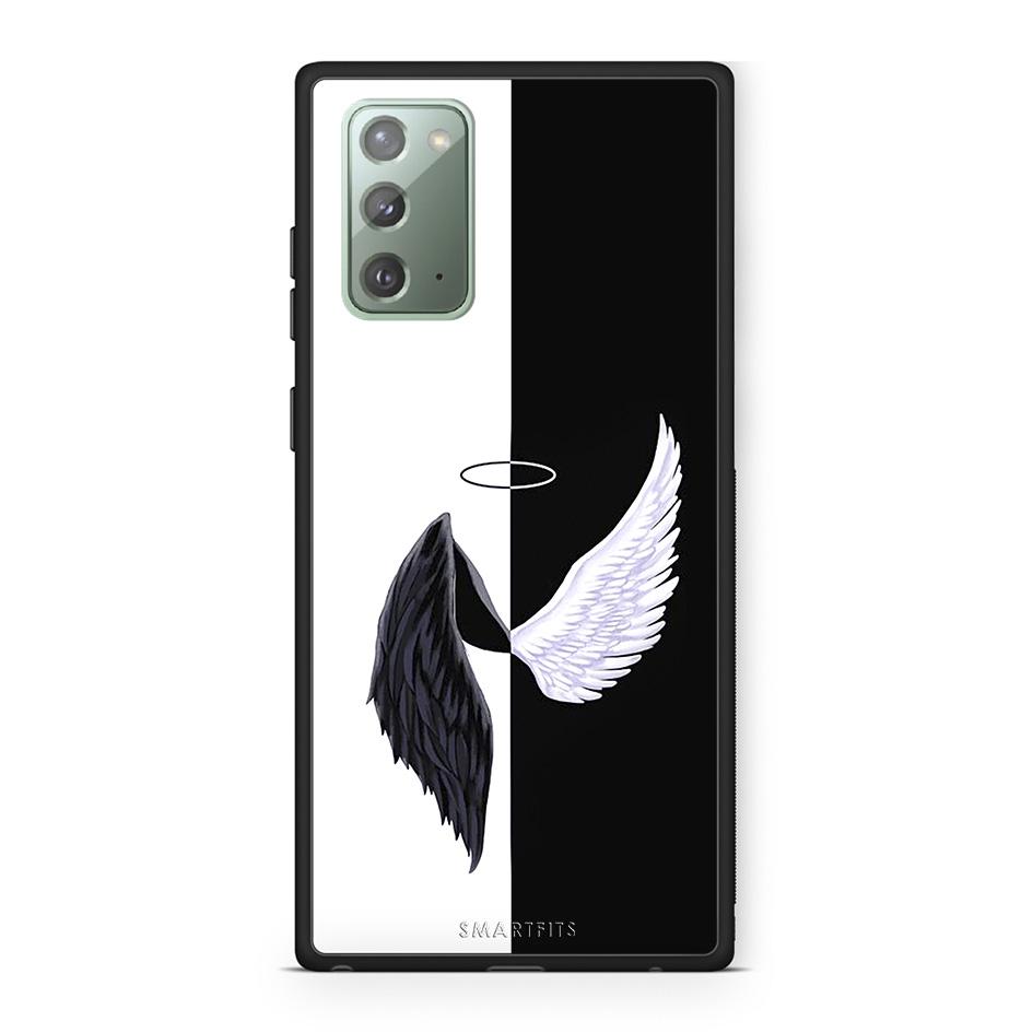 Samsung Note 20 Angels Demons θήκη από τη Smartfits με σχέδιο στο πίσω μέρος και μαύρο περίβλημα | Smartphone case with colorful back and black bezels by Smartfits