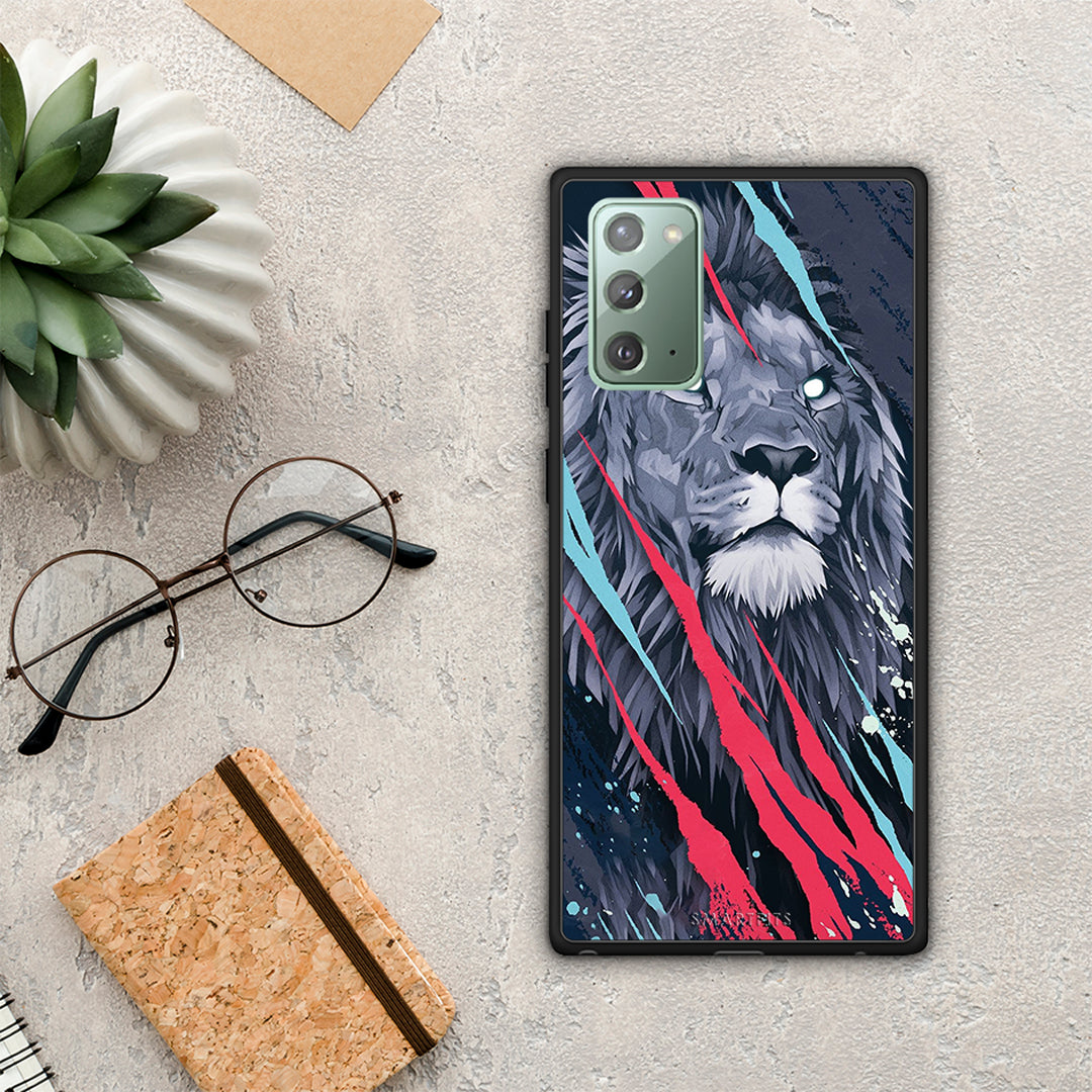 PopArt Lion Designer - Samsung Galaxy Note 20 θήκη