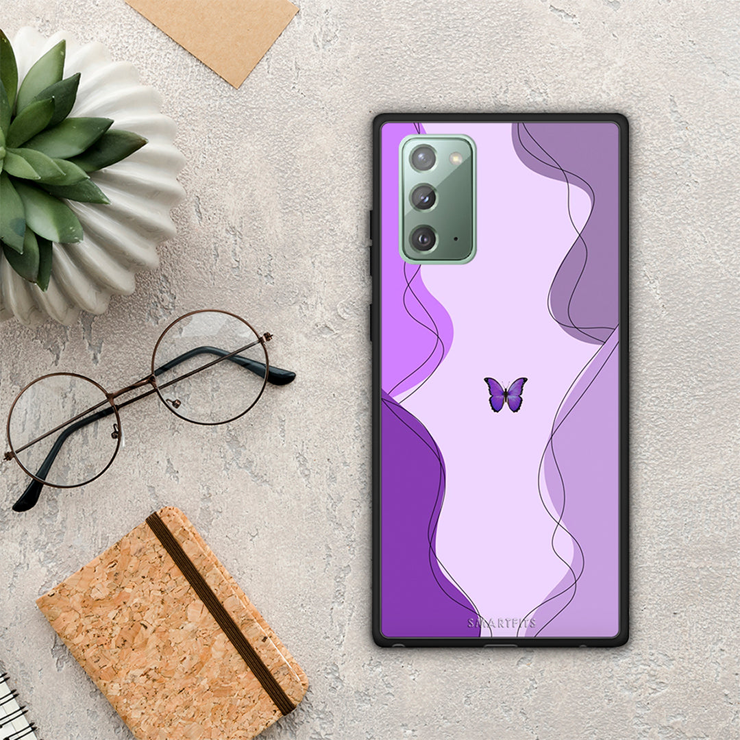Purple Mariposa - Samsung Galaxy Note 20 θήκη