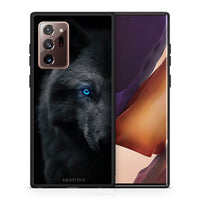 Thumbnail for Θήκη Samsung Note 20 Ultra Dark Wolf από τη Smartfits με σχέδιο στο πίσω μέρος και μαύρο περίβλημα | Samsung Note 20 Ultra Dark Wolf case with colorful back and black bezels