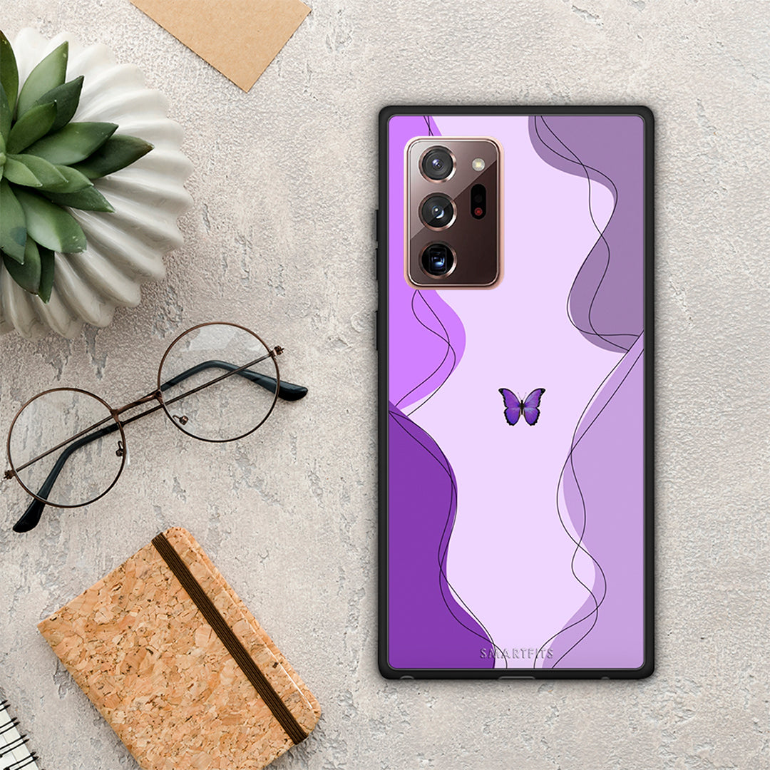 Purple Mariposa - Samsung Galaxy Note 20 Ultra θήκη