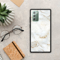 Thumbnail for White Gold Marble - Samsung Galaxy Note 20 θήκη