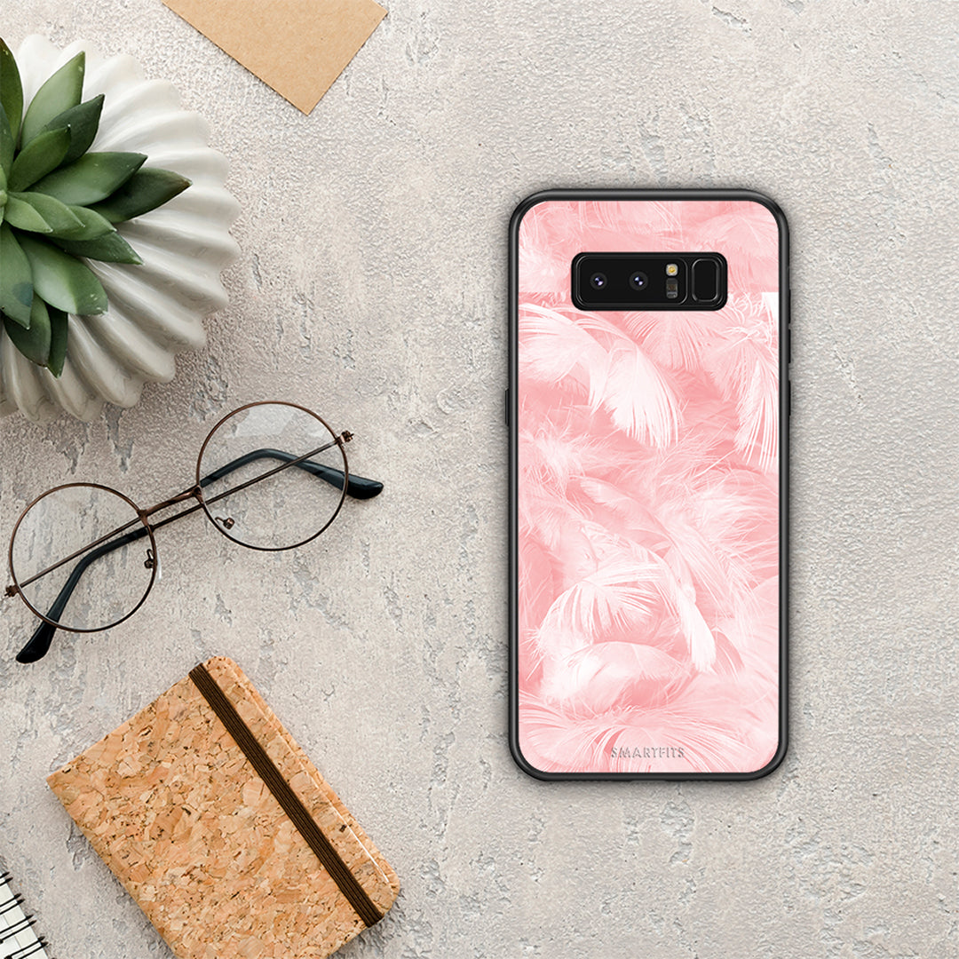 Boho Pink Feather - Samsung Galaxy Note 8 θήκη