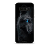 Thumbnail for samsung note 8 Dark Wolf θήκη από τη Smartfits με σχέδιο στο πίσω μέρος και μαύρο περίβλημα | Smartphone case with colorful back and black bezels by Smartfits