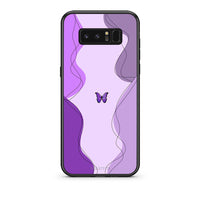 Thumbnail for samsung note 8 Purple Mariposa Θήκη Αγίου Βαλεντίνου από τη Smartfits με σχέδιο στο πίσω μέρος και μαύρο περίβλημα | Smartphone case with colorful back and black bezels by Smartfits