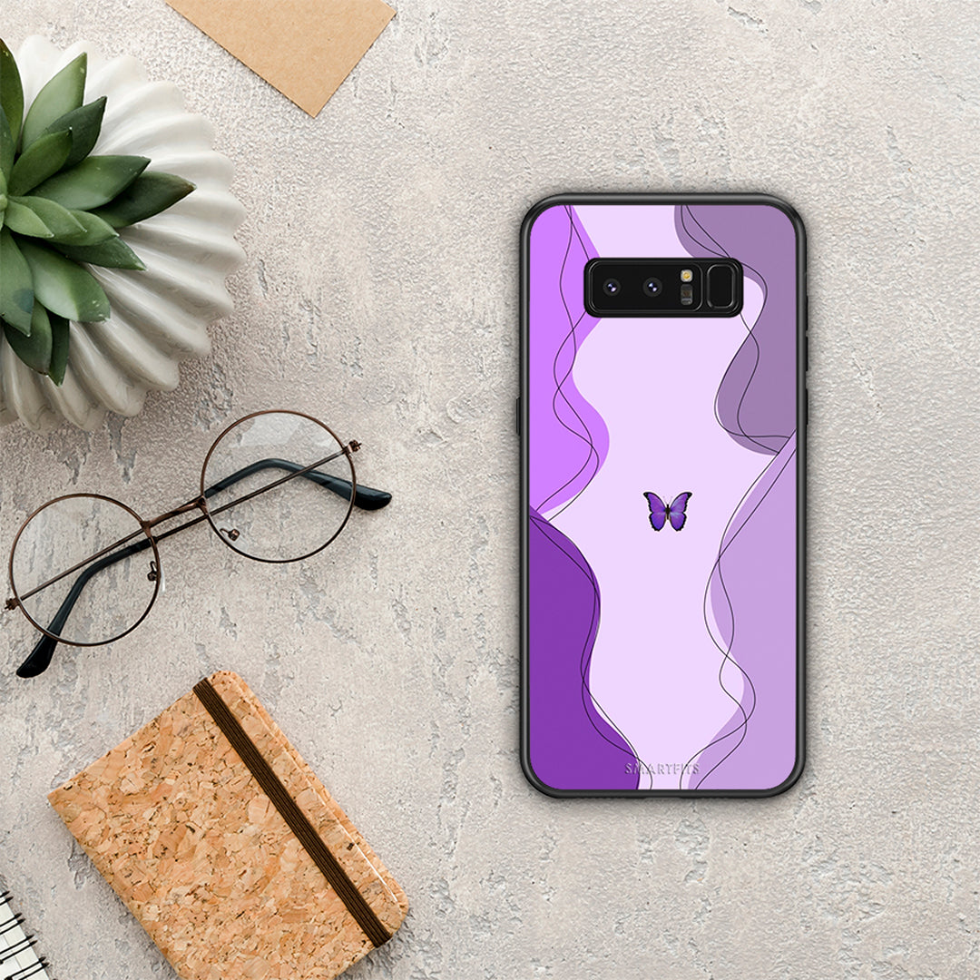 Purple Mariposa - Samsung Galaxy Note 8 θήκη
