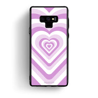 Thumbnail for samsung note 9 Lilac Hearts θήκη από τη Smartfits με σχέδιο στο πίσω μέρος και μαύρο περίβλημα | Smartphone case with colorful back and black bezels by Smartfits