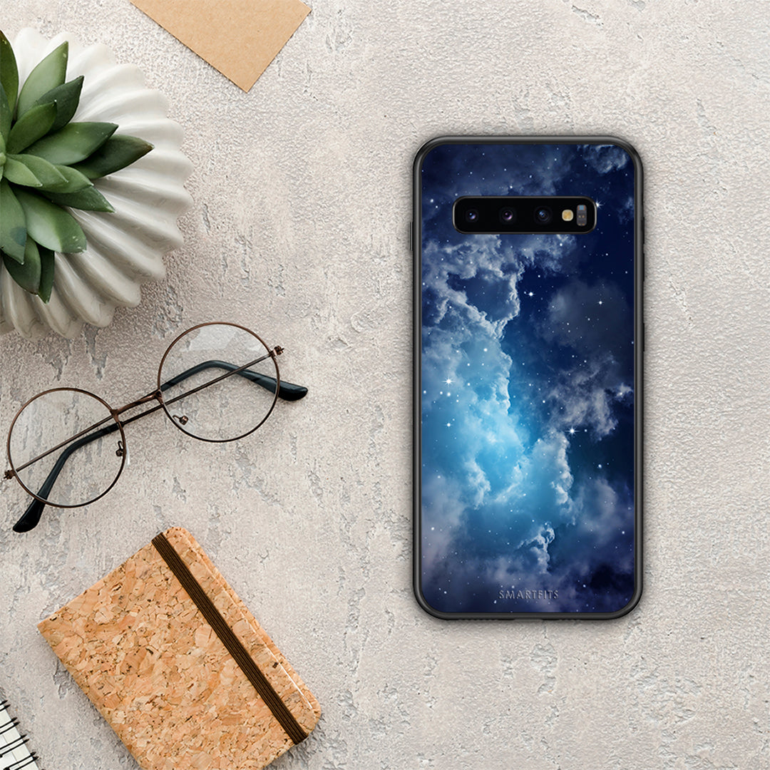 Galactic Blue Sky - Samsung Galaxy S10+ θήκη