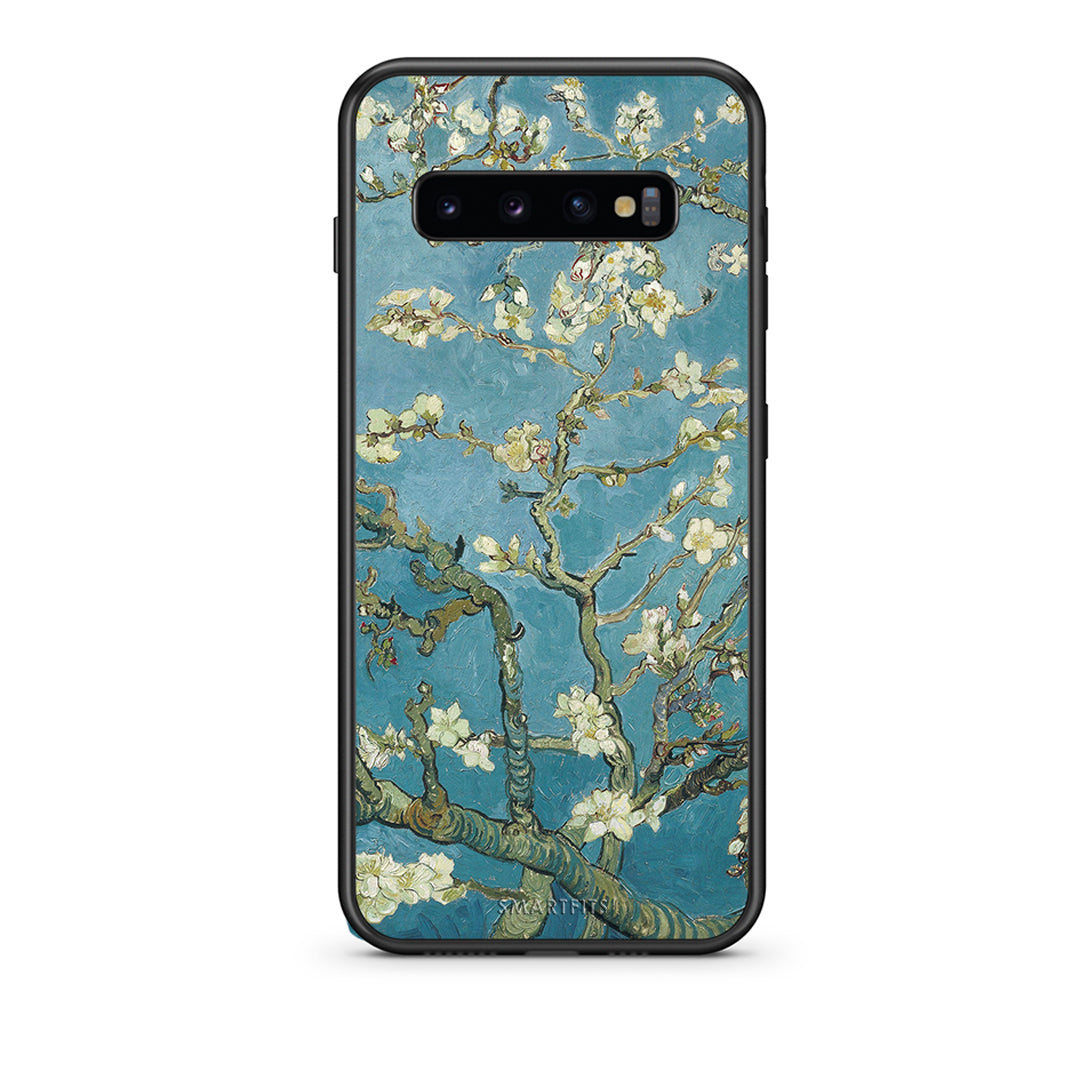 samsung s10 plus White Blossoms θήκη από τη Smartfits με σχέδιο στο πίσω μέρος και μαύρο περίβλημα | Smartphone case with colorful back and black bezels by Smartfits