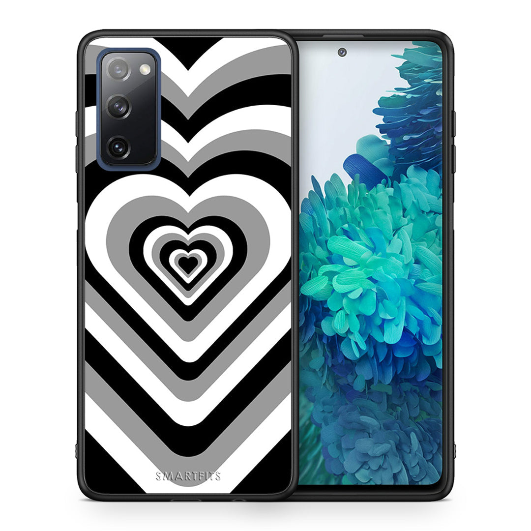 Θήκη Samsung S20 FE Black Hearts από τη Smartfits με σχέδιο στο πίσω μέρος και μαύρο περίβλημα | Samsung S20 FE Black Hearts case with colorful back and black bezels