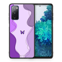 Thumbnail for Θήκη Αγίου Βαλεντίνου Samsung S20 FE Purple Mariposa από τη Smartfits με σχέδιο στο πίσω μέρος και μαύρο περίβλημα | Samsung S20 FE Purple Mariposa case with colorful back and black bezels