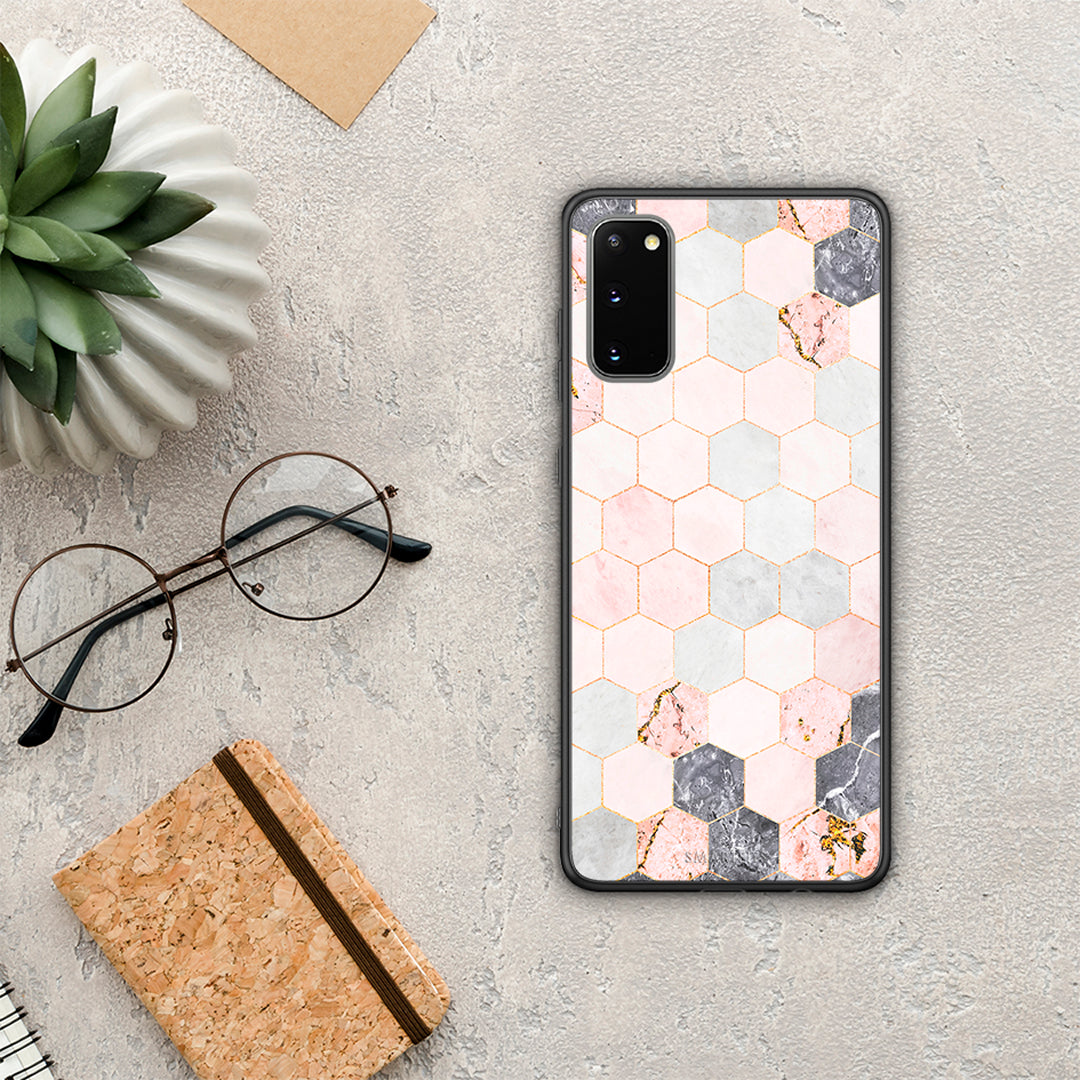 Marble Hexagon Pink - Samsung Galaxy S20 θήκη