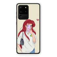 Thumbnail for Samsung S20 Ultra Walking Mermaid Θήκη από τη Smartfits με σχέδιο στο πίσω μέρος και μαύρο περίβλημα | Smartphone case with colorful back and black bezels by Smartfits