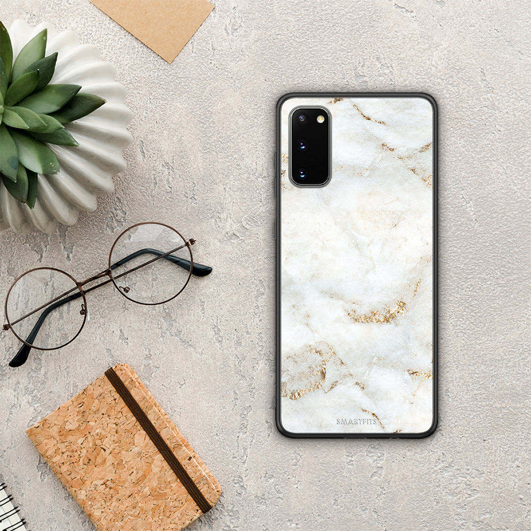 White Gold Marble - Samsung Galaxy S20 θήκη