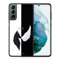 Thumbnail for Θήκη Samsung S21 Angels Demons από τη Smartfits με σχέδιο στο πίσω μέρος και μαύρο περίβλημα | Samsung S21 Angels Demons case with colorful back and black bezels