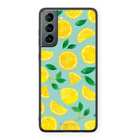 Thumbnail for Samsung S21 Lemons θήκη από τη Smartfits με σχέδιο στο πίσω μέρος και μαύρο περίβλημα | Smartphone case with colorful back and black bezels by Smartfits
