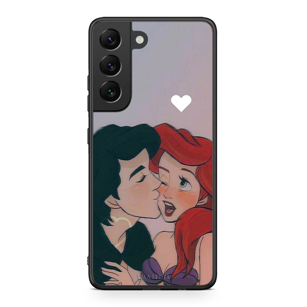 Samsung S22 Mermaid Love Θήκη Αγίου Βαλεντίνου από τη Smartfits με σχέδιο στο πίσω μέρος και μαύρο περίβλημα | Smartphone case with colorful back and black bezels by Smartfits