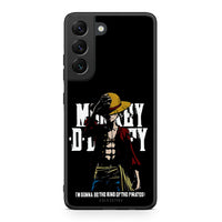 Thumbnail for Samsung S22 Pirate King θήκη από τη Smartfits με σχέδιο στο πίσω μέρος και μαύρο περίβλημα | Smartphone case with colorful back and black bezels by Smartfits