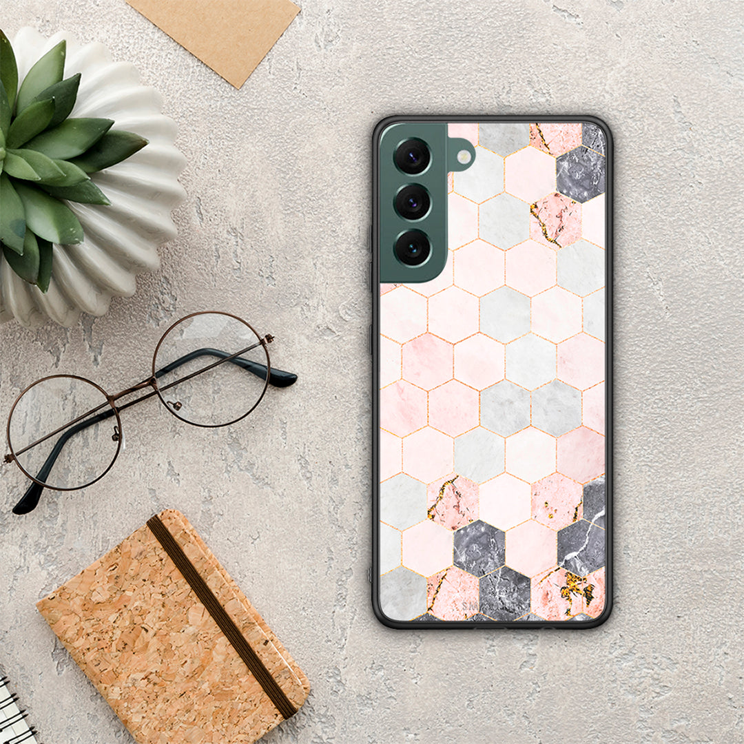 Marble Hexagon Pink - Samsung Galaxy S22 Plus θήκη