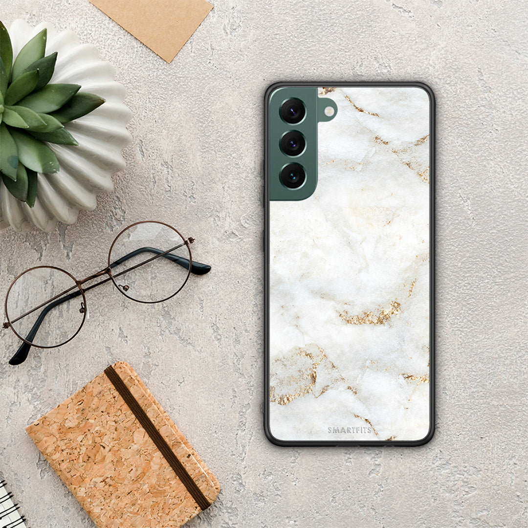 White Gold Marble - Samsung Galaxy S22 Plus θήκη