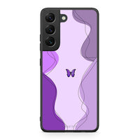 Thumbnail for Samsung S22 Purple Mariposa Θήκη Αγίου Βαλεντίνου από τη Smartfits με σχέδιο στο πίσω μέρος και μαύρο περίβλημα | Smartphone case with colorful back and black bezels by Smartfits