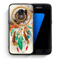 Thumbnail for Θήκη Samsung S7 DreamCatcher Boho από τη Smartfits με σχέδιο στο πίσω μέρος και μαύρο περίβλημα | Samsung S7 DreamCatcher Boho case with colorful back and black bezels