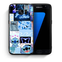Thumbnail for Θήκη Αγίου Βαλεντίνου Samsung S7 Edge Collage Good Vibes από τη Smartfits με σχέδιο στο πίσω μέρος και μαύρο περίβλημα | Samsung S7 Edge Collage Good Vibes case with colorful back and black bezels