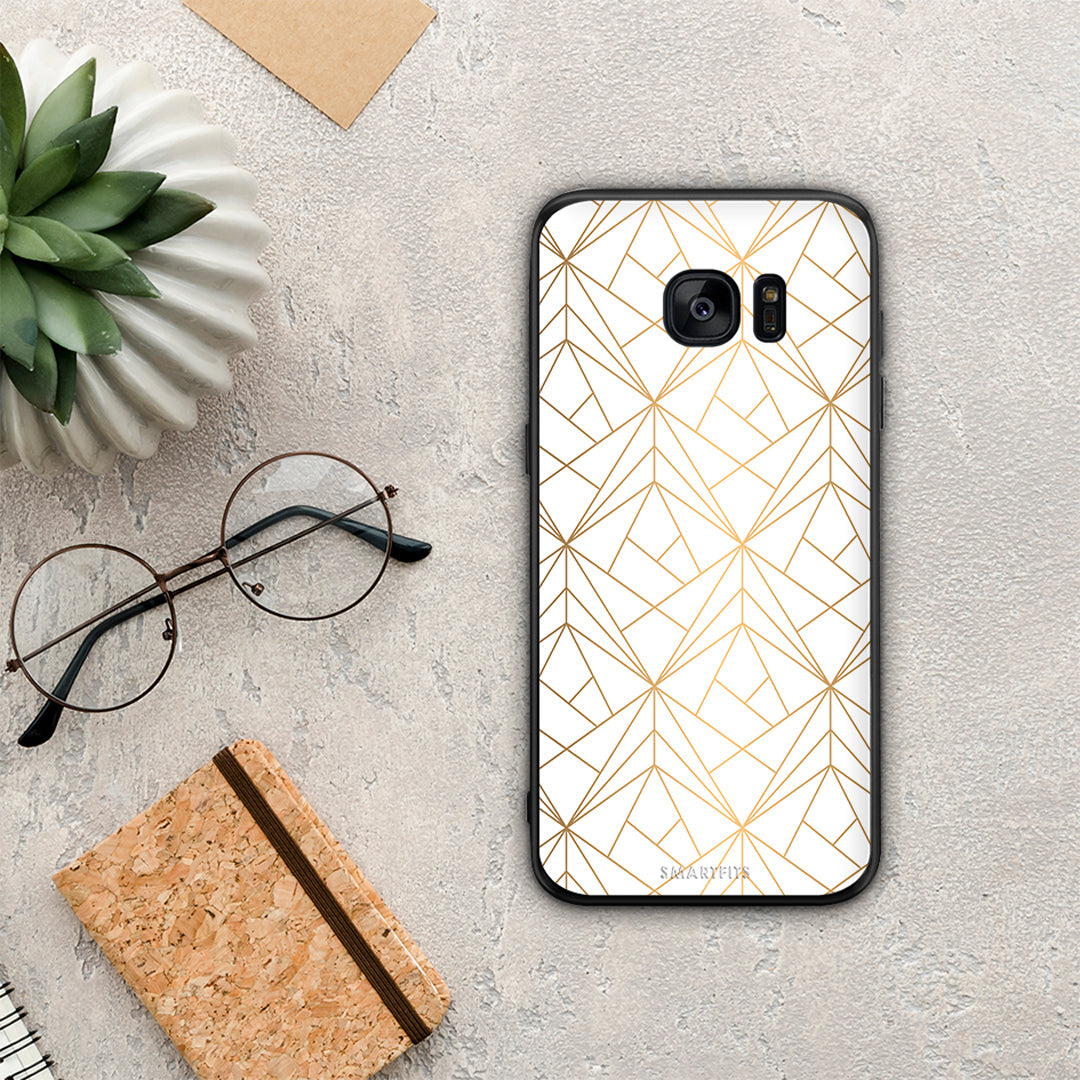 Geometric Luxury White - Samsung Galaxy S7 Edge θήκη