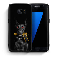 Thumbnail for Θήκη Αγίου Βαλεντίνου Samsung S7 Edge Golden Gun από τη Smartfits με σχέδιο στο πίσω μέρος και μαύρο περίβλημα | Samsung S7 Edge Golden Gun case with colorful back and black bezels