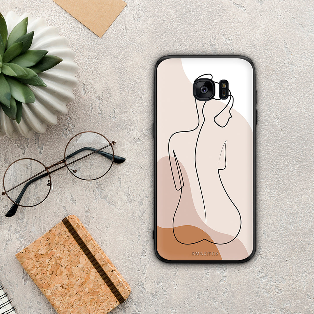 LineArt Woman - Samsung Galaxy S7 Edge θήκη