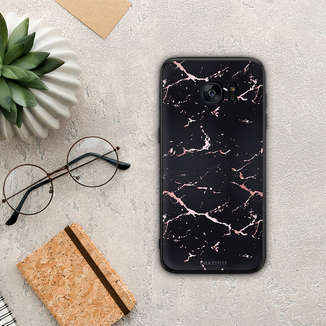Marble Black Rosegold - Samsung Galaxy S7 θήκη