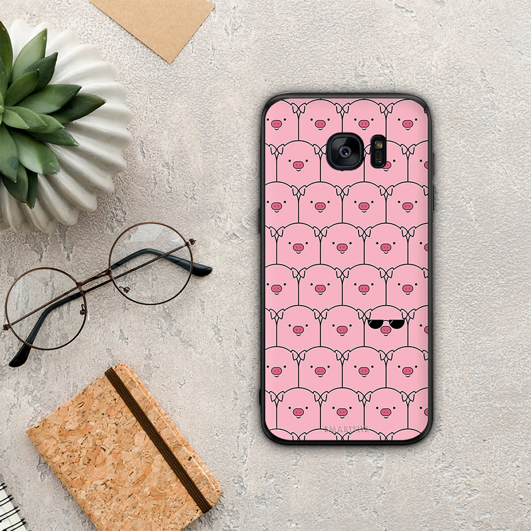 Pig Glasses - Samsung Galaxy S7 Edge θήκη