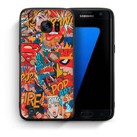 Thumbnail for Θήκη Samsung S7 Edge PopArt OMG από τη Smartfits με σχέδιο στο πίσω μέρος και μαύρο περίβλημα | Samsung S7 Edge PopArt OMG case with colorful back and black bezels