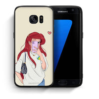 Thumbnail for Θήκη Samsung S7 Edge Walking Mermaid από τη Smartfits με σχέδιο στο πίσω μέρος και μαύρο περίβλημα | Samsung S7 Edge Walking Mermaid case with colorful back and black bezels