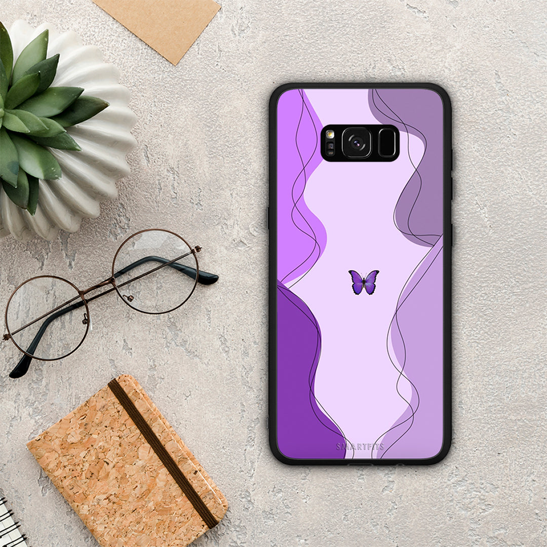 Purple Mariposa - Samsung Galaxy S8 θήκη