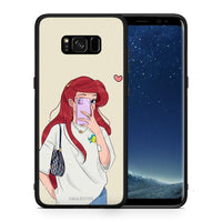 Thumbnail for Θήκη Samsung S8 Walking Mermaid από τη Smartfits με σχέδιο στο πίσω μέρος και μαύρο περίβλημα | Samsung S8 Walking Mermaid case with colorful back and black bezels