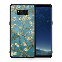 Thumbnail for Θήκη Samsung S8 White Blossoms από τη Smartfits με σχέδιο στο πίσω μέρος και μαύρο περίβλημα | Samsung S8 White Blossoms case with colorful back and black bezels