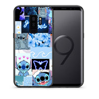 Thumbnail for Θήκη Αγίου Βαλεντίνου Samsung S9 Plus Collage Good Vibes από τη Smartfits με σχέδιο στο πίσω μέρος και μαύρο περίβλημα | Samsung S9 Plus Collage Good Vibes case with colorful back and black bezels