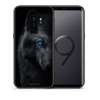 Thumbnail for Θήκη Samsung S9 Plus Dark Wolf από τη Smartfits με σχέδιο στο πίσω μέρος και μαύρο περίβλημα | Samsung S9 Plus Dark Wolf case with colorful back and black bezels