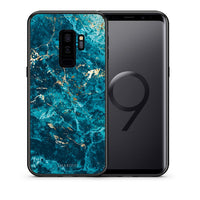 Thumbnail for Θήκη Samsung S9 Plus Marble Blue από τη Smartfits με σχέδιο στο πίσω μέρος και μαύρο περίβλημα | Samsung S9 Plus Marble Blue case with colorful back and black bezels