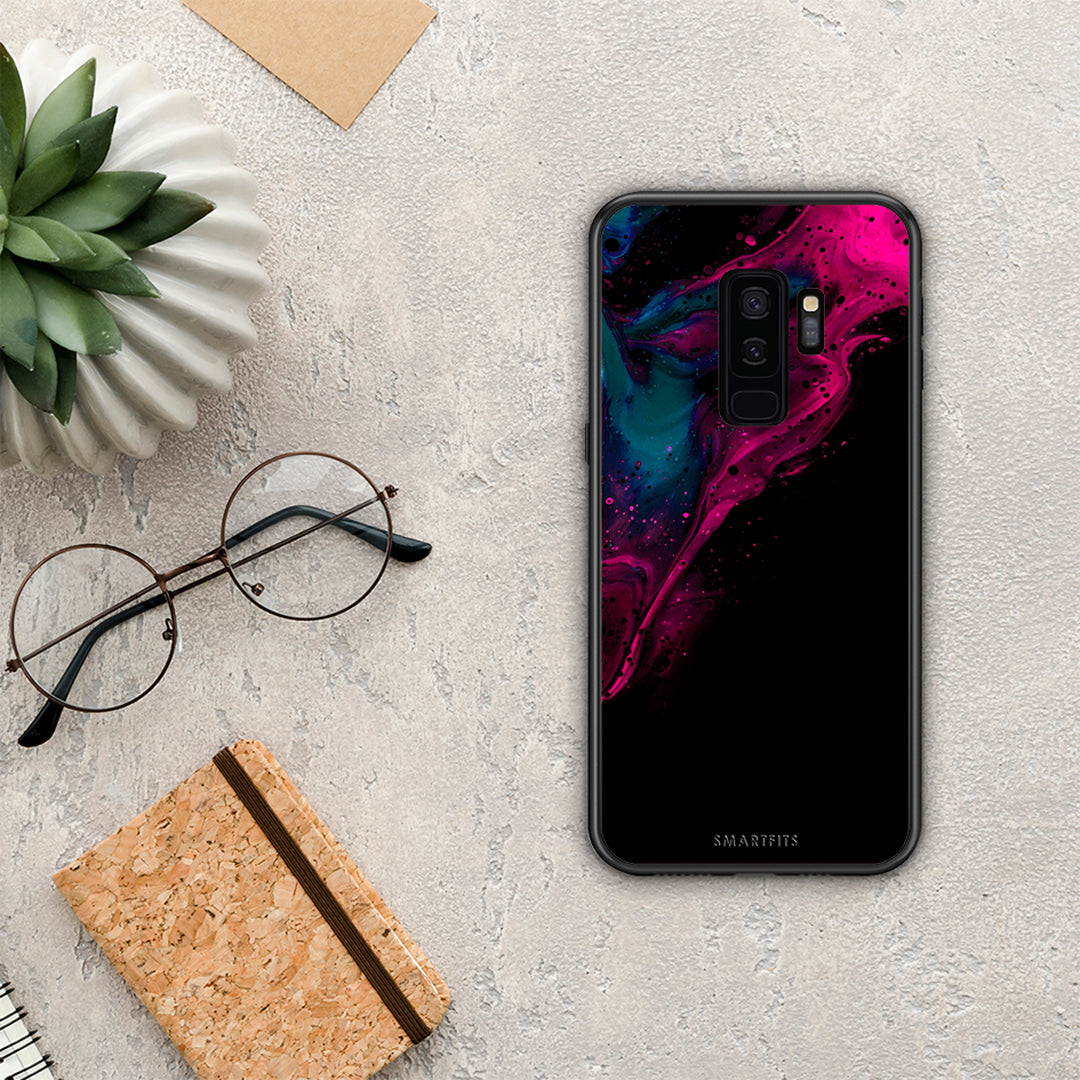 Watercolor Pink Black - Samsung Galaxy S9+ θήκη